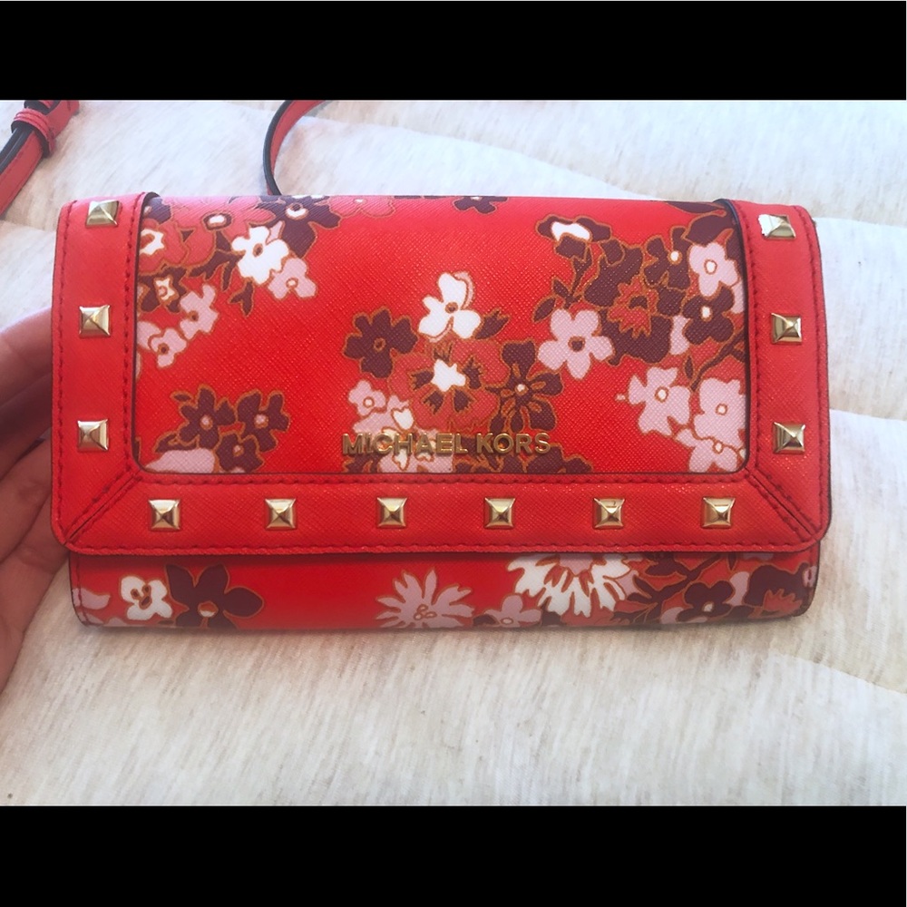 EUC Michael Kors floral crossbody bag